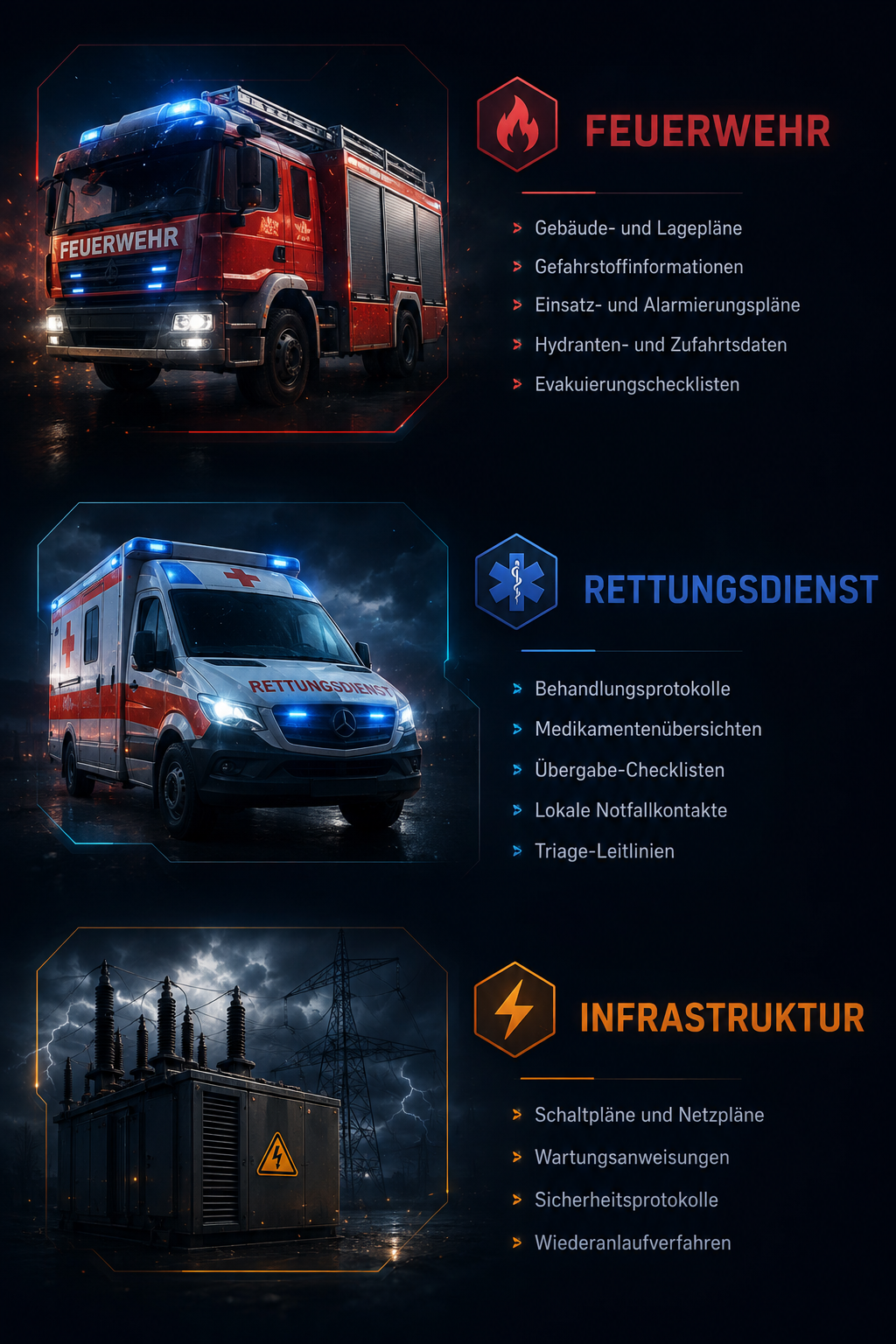 Feuerwehr, Rettungsdienst und Infrastruktur — ODY Mission